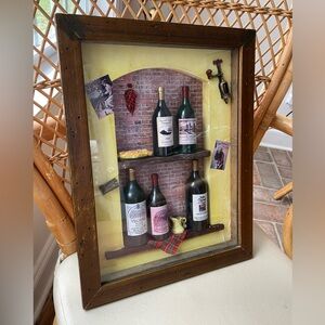 Italian Inspired Wine Shadow Box Wall Art